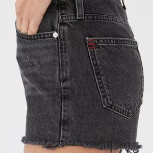 BDG High-Waisted Washed Black Denim Shorts (Sz 31)